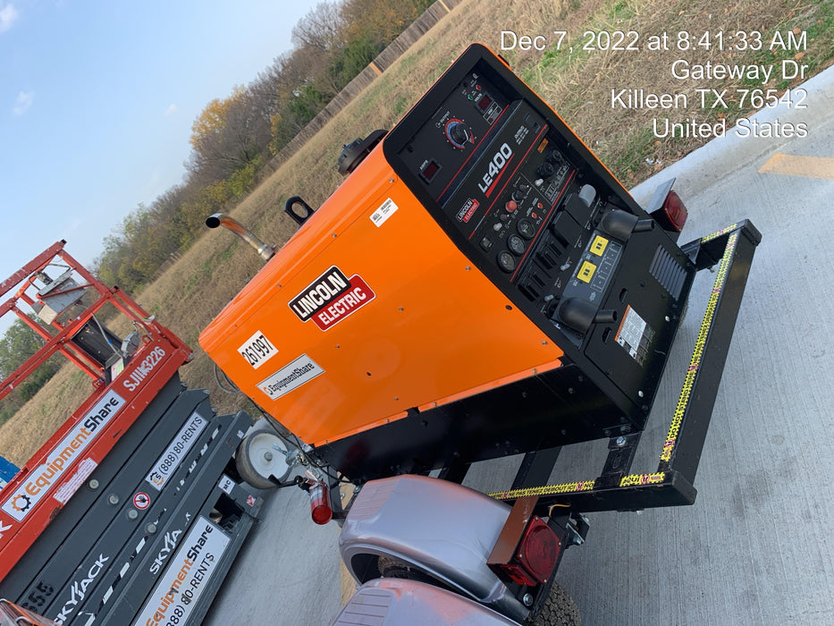 2022 Lincoln Electric LE400 Kubota V1505, Trlr, Cable Rack, Light Kit, ES Decals, T3