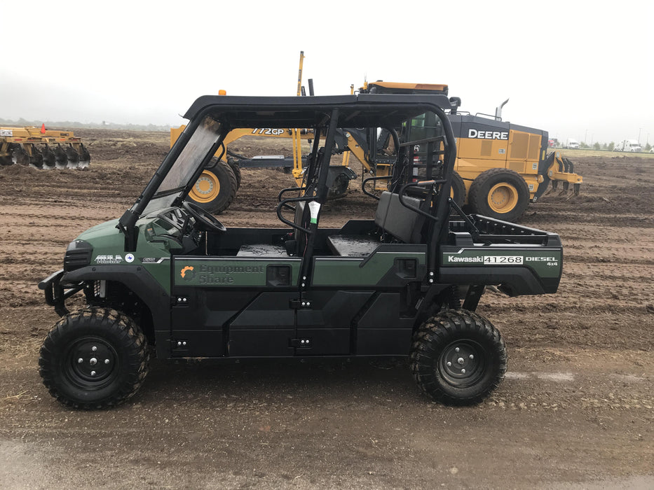 2019 Kawasaki Mule PRO-DXT Standard Options, Backup Alarm, Beacon, Plastic Hard Top, Poly Windshield, Horn Kit