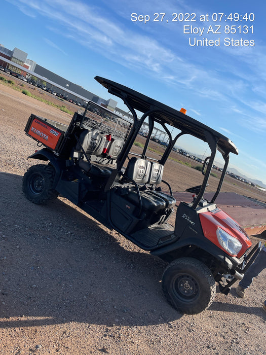 Kubota RTV-X1140W-H Canopy, 4-Seater, Diesel, Windshield Acrylic Clear, LED Strobe, Backup Alarm