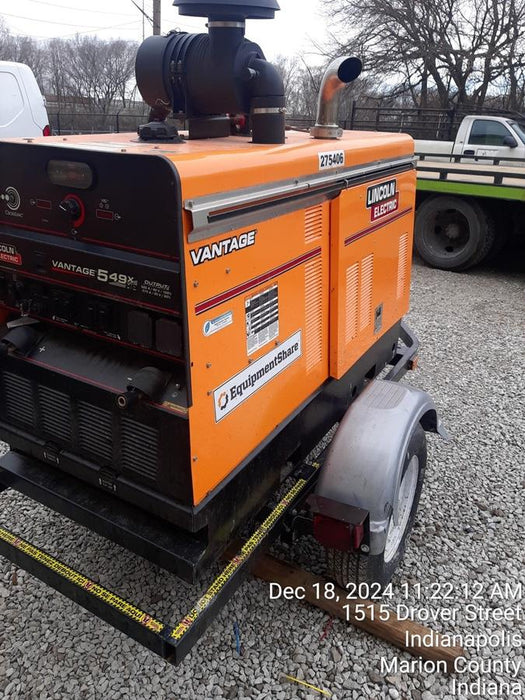 2022 Lincoln Electric Vantage 549X Crosslink Technology, Trailer Mounted, ES Decals, T3