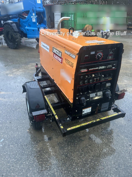 2021 Lincoln Electric Vantage 322 Vantage 322 Ready Pak 3 w/ Decals, ORANGE (includes trailer, cable rack, fender light kit) NO Telematics