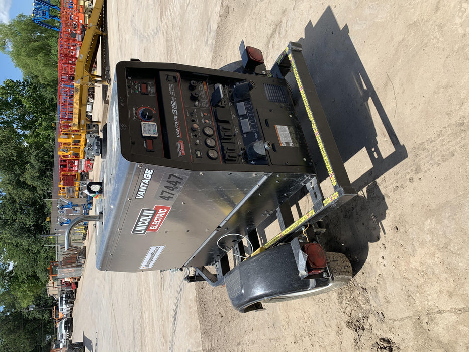 2019 Lincoln Electric Vantage 322 Ready-Pak 3, Two Wheel Trailer, Fender and Light Kit, Cable Rack