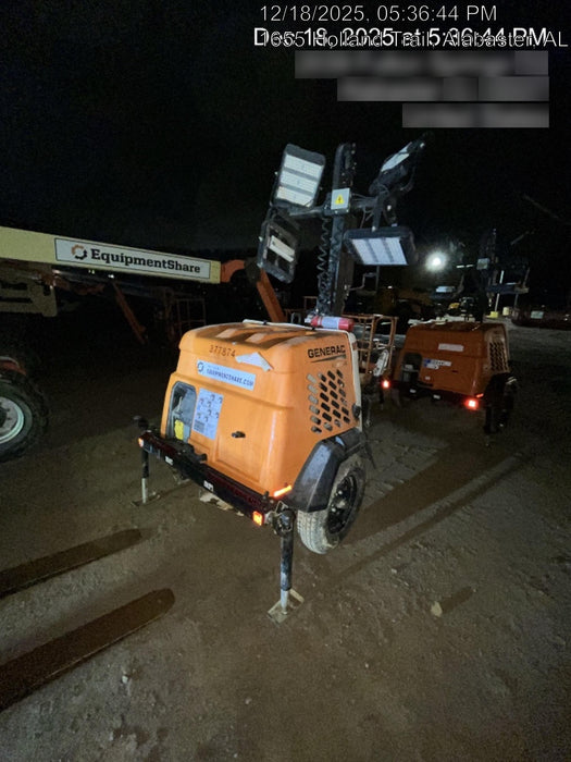 2023 Generac MLT2 Diesel, Flex Switch 120V Input, Powerzone Controller, 
(4) 320W LED Lights, 4kW Generator, 39.9 Gal Fuel Tank, 2" Ball, T3