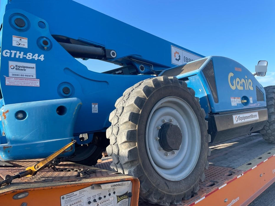 2019 Genie GTH-844 Canopy, Solid RT Tires, LED Work Lights, Beacon 60" QA Carriage, 48" Forks