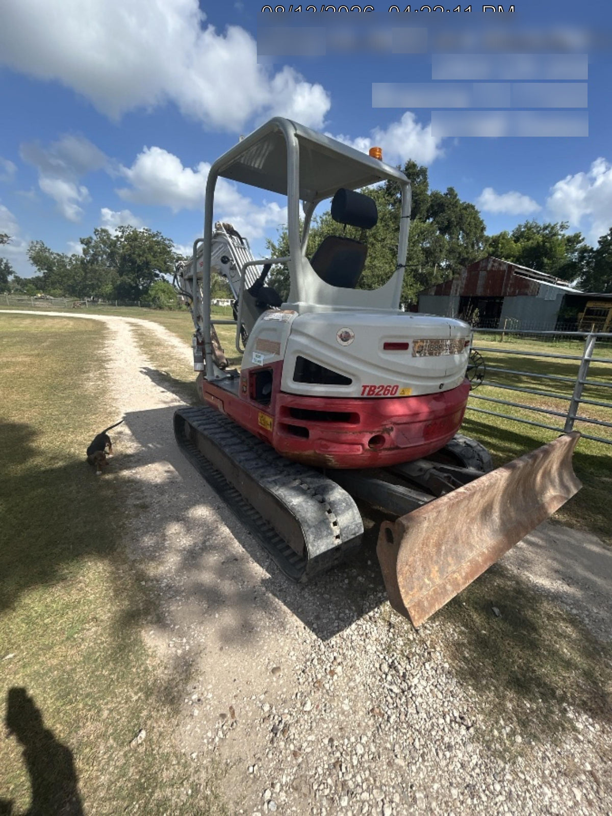 2019 Takeuchi TB260 Takeuchi TB260 Canopy w/Rubber Tracks, Auxiliary Hydraulics, Standard Blade, Manual QC