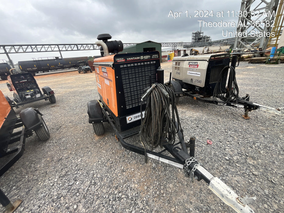 2021 Lincoln Electric Vantage 549X Ready Pak 3, ORANGE (includes trailer, cable rack, fender light kit)