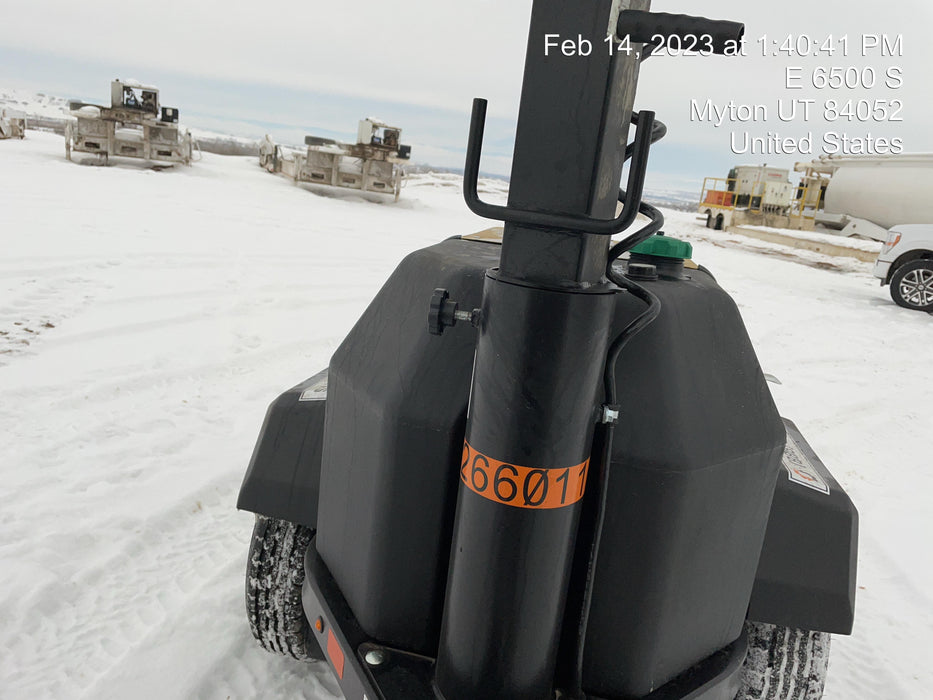 2022 Allmand NLV3GR (4) LED Light Fixture 350W, 23' Vertical Mast, 3kW Prime, Towable, ES Decals, T3