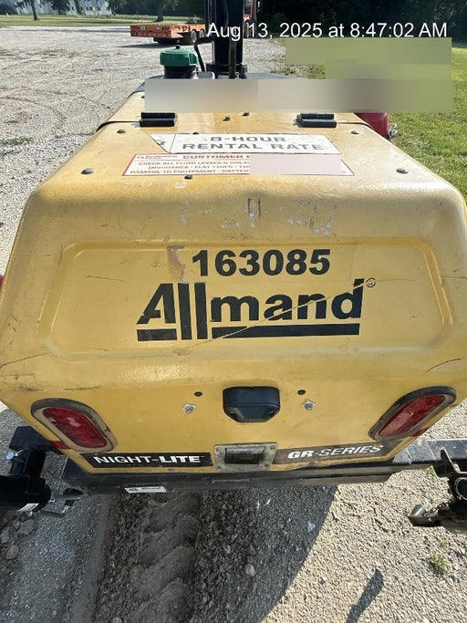 2021 Allmand NLV3GR (4) LED Light Fixture 350W, 23' Vertical Mast, 3kW Prime, Towable, Deep Sea L401, Leveling Jacks, Yanmar T4F 5.8hp