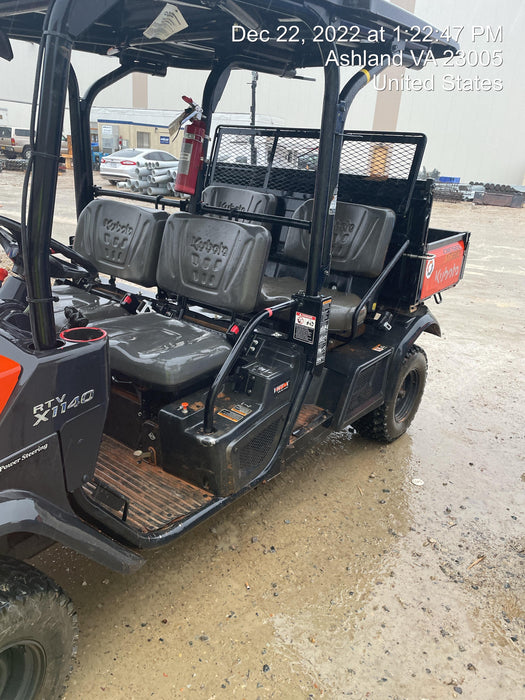 2021 Kubota RTV-X1140W-H Plastic Canopy, Windshield Acrylic Clear, LED Strobe Light, Wire Harness Kit, Back up Alarm