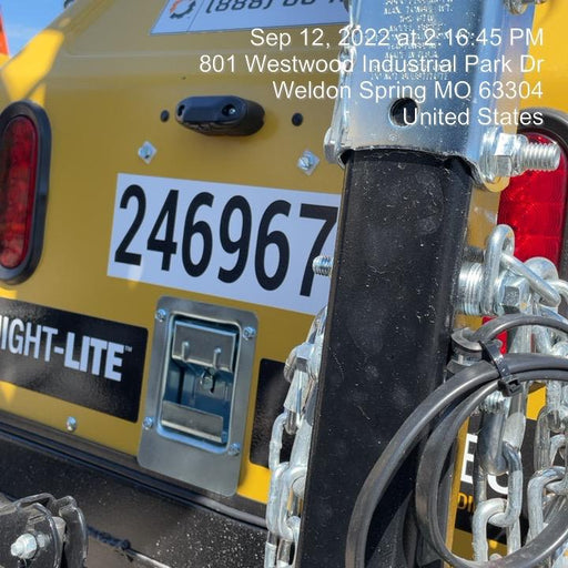 2022 Allmand NLV3GR (4) LED Light Fixture 350W, 23' Vertical Mast, 3kW Prime, Towable, ES Decals, T3