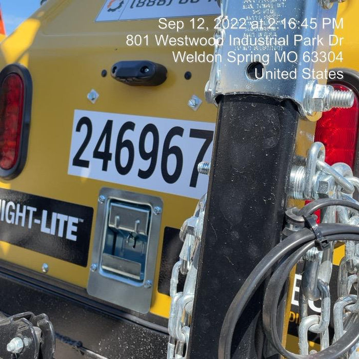 2022 Allmand NLV3GR (4) LED Light Fixture 350W, 23' Vertical Mast, 3kW Prime, Towable, ES Decals, T3