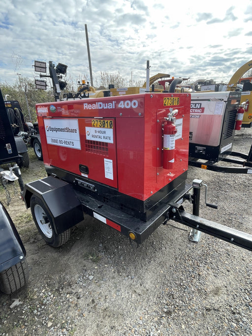 2022 Shindaiwa DGW400MDL Kubota D902 Engine, 23 HP, Dual Op Welder, Wire, Arc, Droop Stick, Tig, and CC Stick Functionality, Simulphase, 3 Phase and 1 Phase Gen Output, Single Axle NB Trlr, Slr Trckl Chrg 12V 12W, Fire Ext