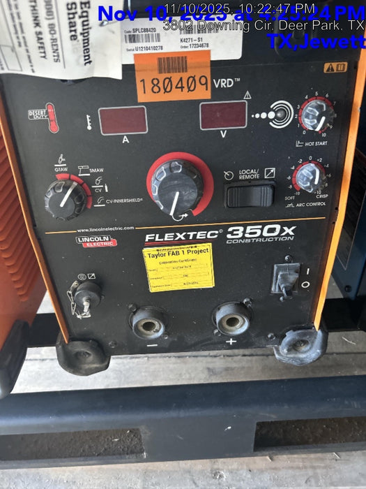 2021 LINCOLN ELECTRIC FLEXTEC 350X