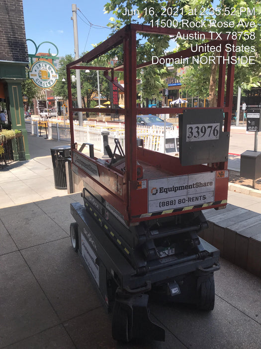 2020 Skyjack SJIII-3219 Solid NM Tires, Half height spring hinged entry gate, Dual Beacons, 800W Inverter