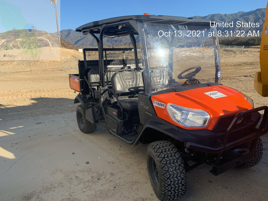 2021 Kubota RTV-X1140W-H Plastic Canopy, Windshield Acrylic Clear, LED Strobe Light, Wire Harness Kit, Back up Alarm