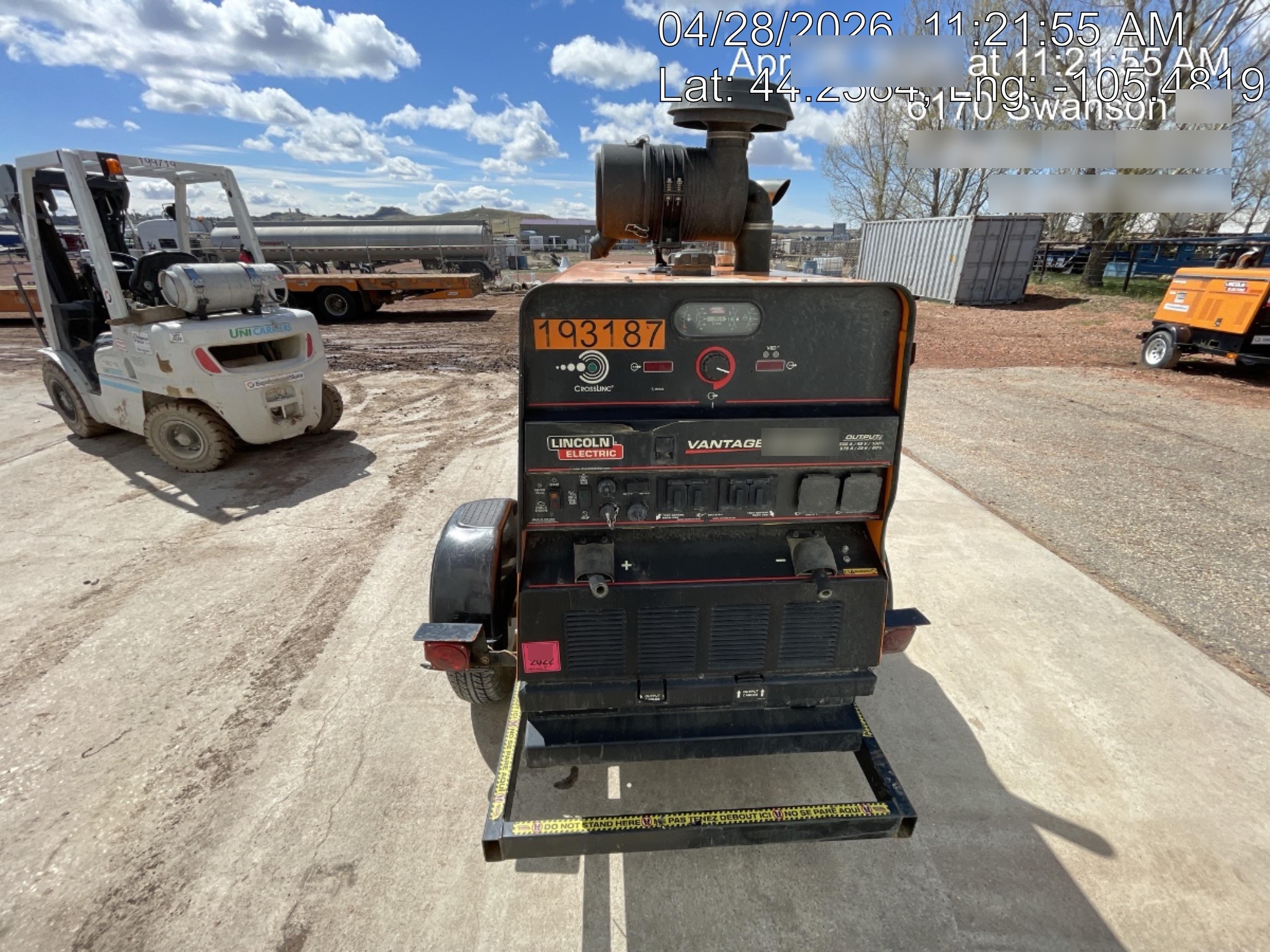 2021 Lincoln Electric Vantage 549X Ready Pak 3, ORANGE (includes trailer, cable rack, fender light kit)