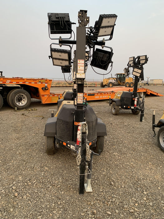 2020 Allmand NLV3GR (4) LED Light Fixture 350W, 23' Vertical Mast, 3kW Prime, Towable, Deep Sea L401, Leveling Jacks, Yanmar T4F 5.8hp