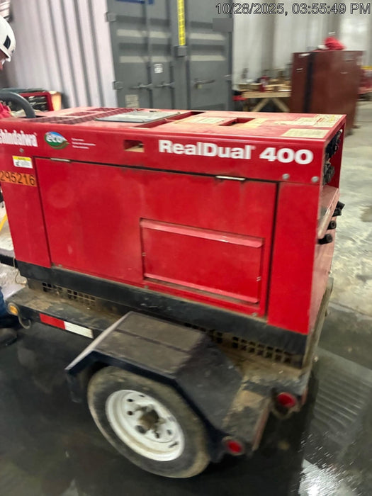 2023 Shindaiwa DGW400MDL Kubota D902 Engine, 23 HP, Dual Op Welder, Wire, Arc, Droop Stick, Tig, and CC Stick Functionality, Simulphase, 3 Phase and 1 Phase Gen Output, Single Axle NB Trlr, Slr Trckl Chrg 12V 12W, Fire Ext