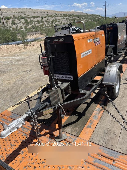 2022 Lincoln Electric LE400 Kubota V1505, Trlr, Cable Rack, Light Kit, ES Decals, T3