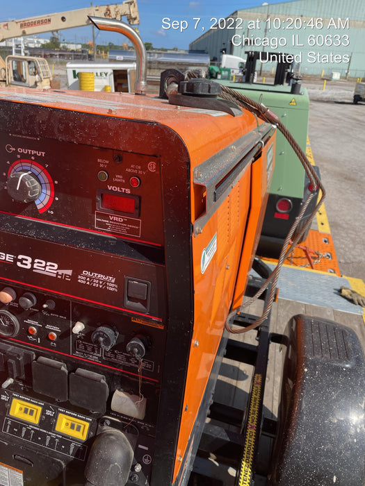 2021 Lincoln Electric Vantage 322 Vantage 322 Ready Pak 3 w/ Decals, ORANGE (includes trailer, cable rack, fender light kit) NO Telematics