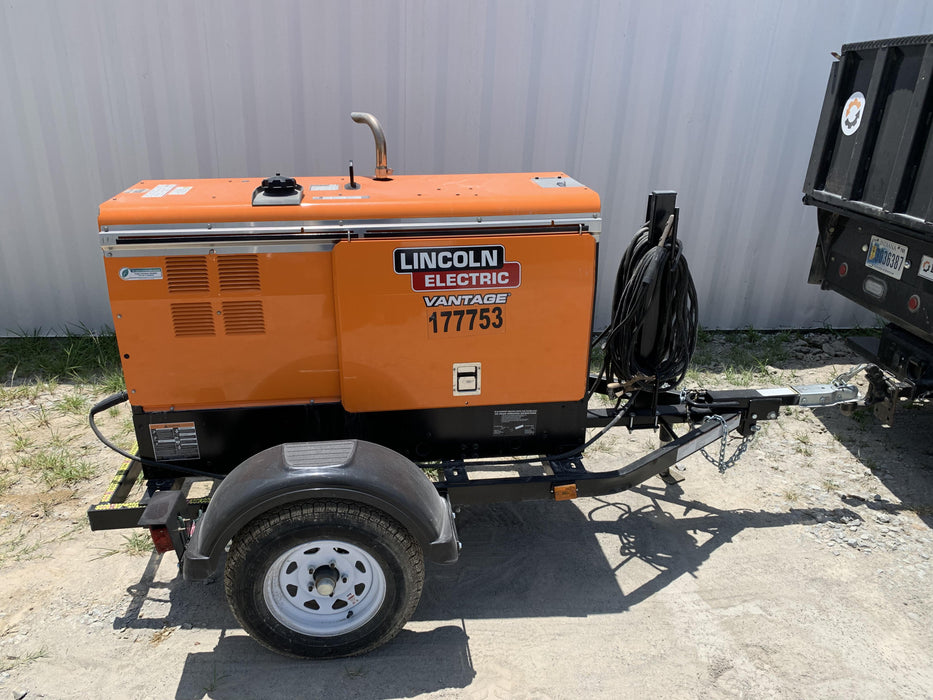 2021 Lincoln Electric Vantage 322 Vantage 322 Ready Pak 3 w/ Decals, ORANGE (includes trailer, cable rack, fender light kit) NO Telematics