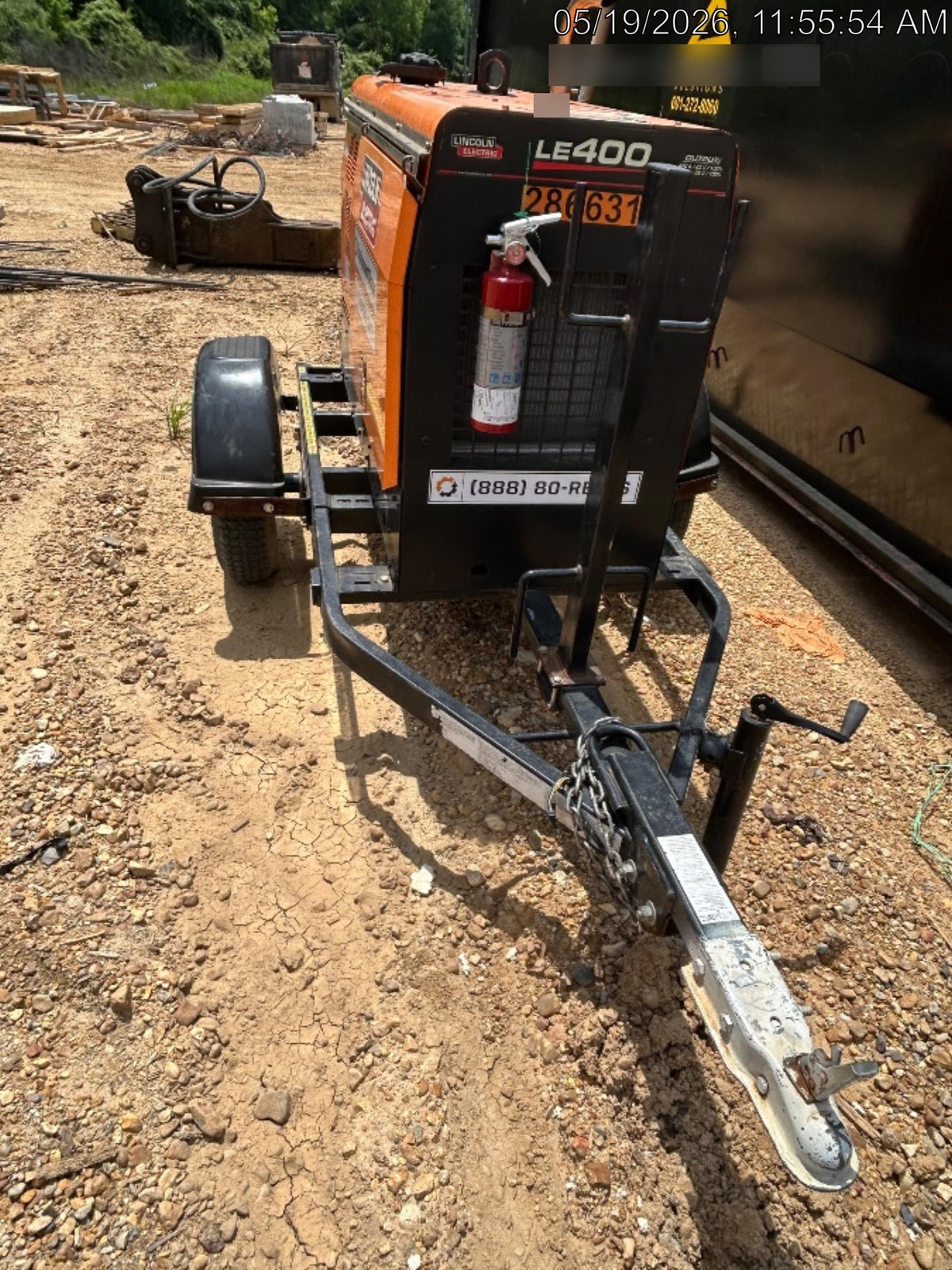 2022 Lincoln Electric LE400 Kubota V1505, Trlr, Cable Rack, Light Kit, ES Decals, T3