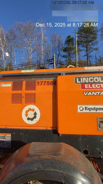 2021 Lincoln Electric Vantage 322 Vantage 322 Ready Pak 3 w/ Decals, ORANGE (includes trailer, cable rack, fender light kit) NO Telematics