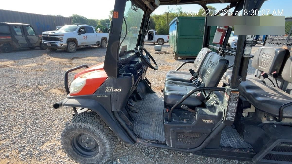 Kubota RTV-X1140W-H Kubota RTVX1140WH 4wd Utility Cart, LED Strobe, Windshield Tempered Glass, Pastic Canopy, Wire Harness Kit, Backup Alarm