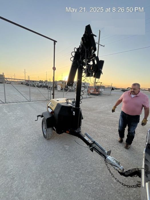 2022 Allmand NLV3GR (4) LED Light Fixture 350W, 23' Vertical Mast, 3kW Prime, Towable, Deep Sea L401, Leveling Jacks, Yanmar T4F 5.8hp