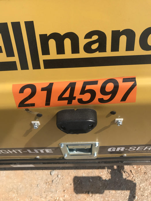 2022 Allmand NLV3GR (4) LED Light Fixture 350W, 23' Vertical Mast, 3kW Prime, Towable, Deep Sea L401, Leveling Jacks, Yanmar T4F 5.8hp