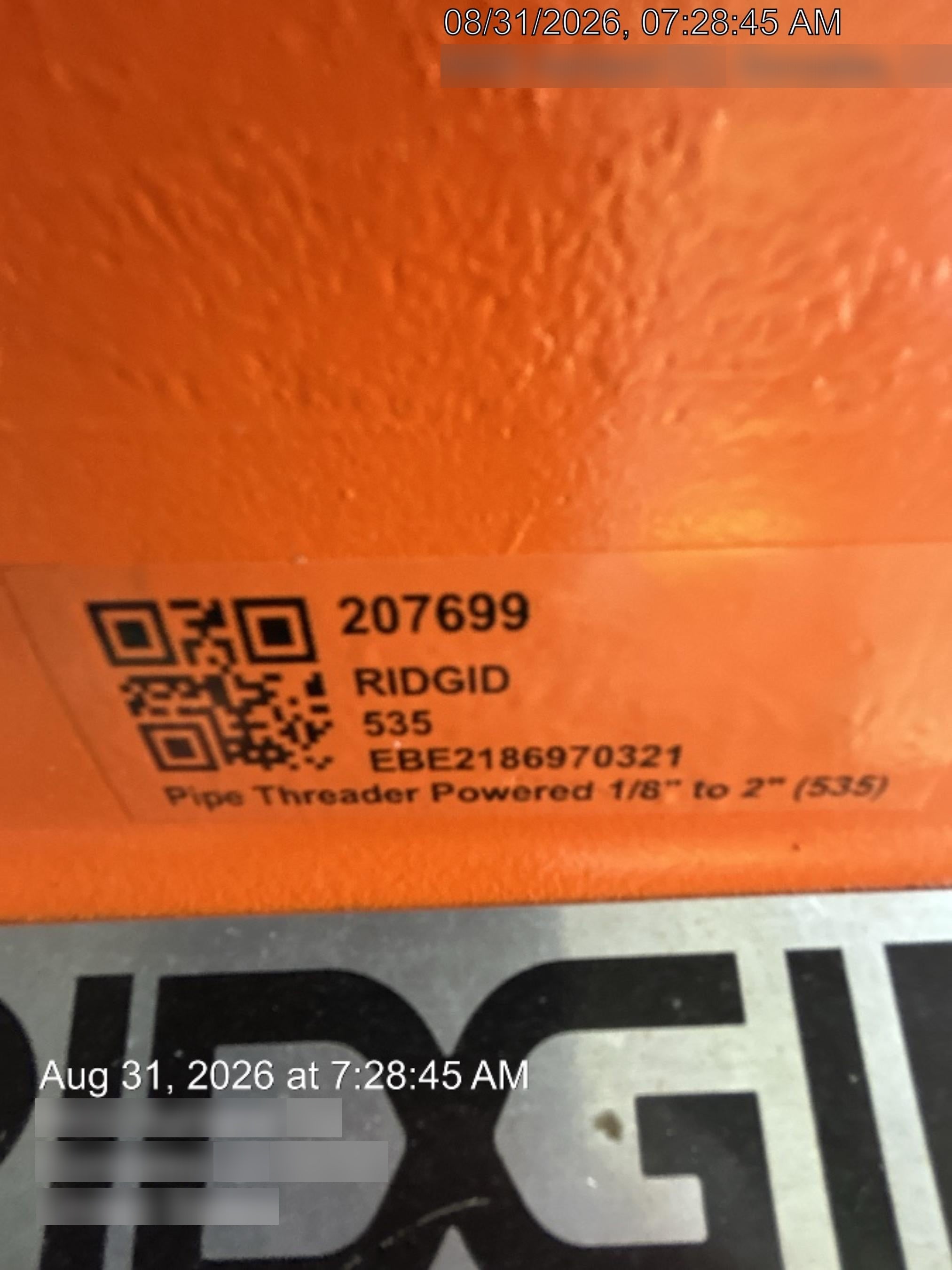 2021 RIDGID 535