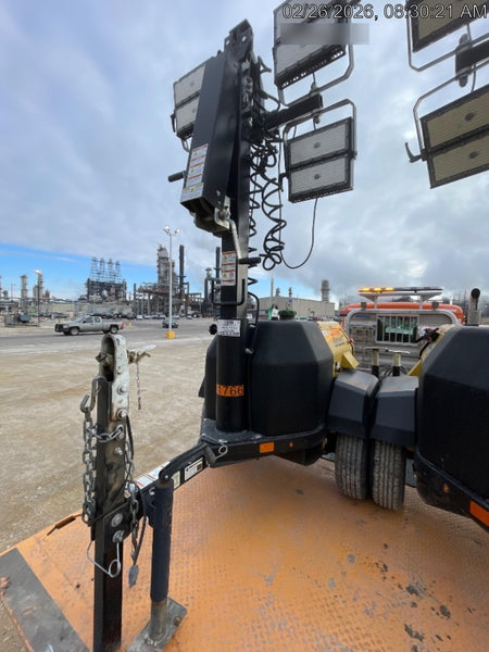 2022 Allmand NLV3GR (4) LED Light Fixture 350W, 23' Vertical Mast, 3kW Prime, Towable, Deep Sea L401, Leveling Jacks, Yanmar T4F 5.8hp