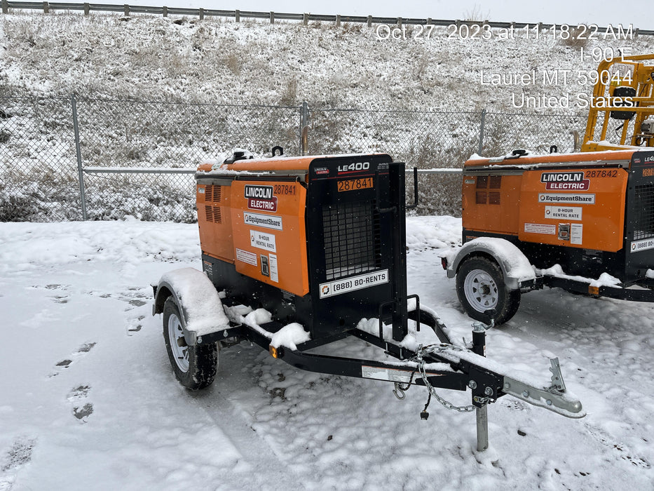 2023 Lincoln Electric LE400 Kubota V1505, Trlr, Cable Rack, Light Kit, ES Decals, T3