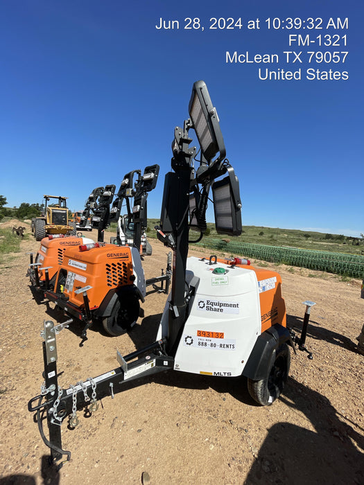 2024 Generac MLT2 Diesel, Flex Switch 120V Input, Powerzone Controller, 
(4) 320W LED Lights, 4kW Generator, 39.9 Gal Fuel Tank, 2" Ball, T3