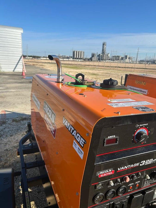 2024 Lincoln Electric Vantage 322 Welder Ready-Pak 3, Two wheel trailer, Fender and Light kit, Cable Rack, Orange