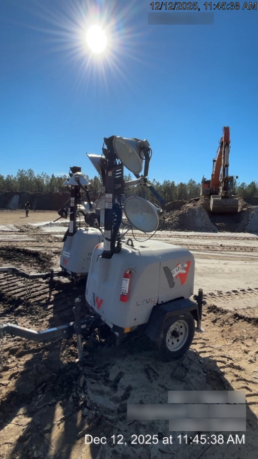 2018 Wacker Neuson LTV6K-MH Wacker Neuson LTV6K Mobile Light Tower w/Fuel Level Sensor Installed