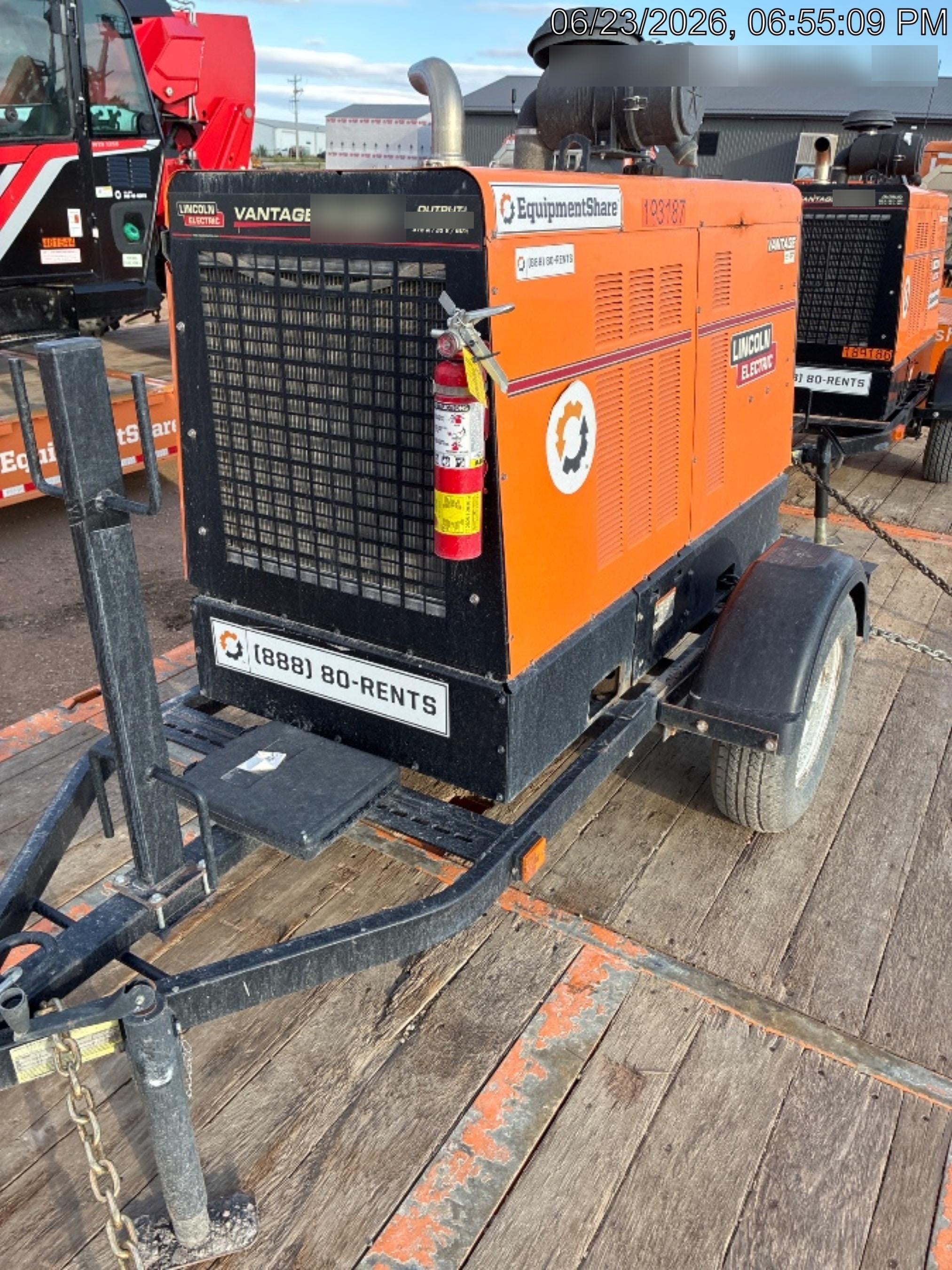 2021 Lincoln Electric Vantage 549X Ready Pak 3, ORANGE (includes trailer, cable rack, fender light kit)