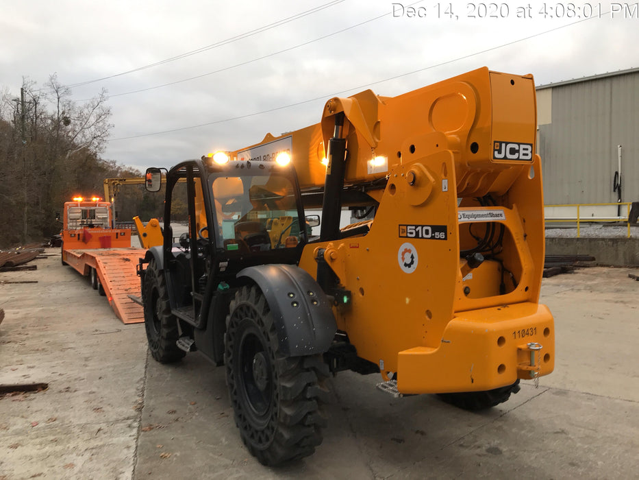 2020 JCB 510-56 Canopy, Solid Tires, Work Lights, Beacon, Aux Hydraulics, Back up Alarm, Lifting Eye, ES Decals