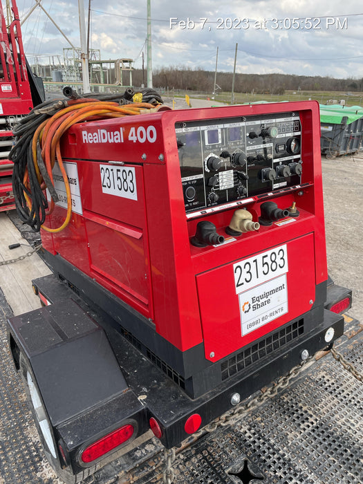 2022 Shindaiwa DGW400MDL Kubota D902 Engine, 23 HP, Dual Op Welder, Wire, Arc, Droop Stick, Tig, and CC Stick Functionality, Simulphase, 3 Phase and 1 Phase Gen Output, Single Axle NB Trlr, Slr Trckl Chrg 12V 12W, Fire Ext