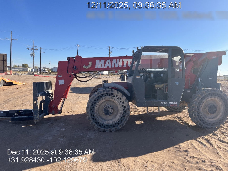 2019 Manitou MTA8044 Manitou MTA8044 - 74 HP T4, Canopy, Worklights/Strobe, Beacon, 66" Carriage, 48" Forks, Solid Tires, Lift Hook, Aux Hydraulics