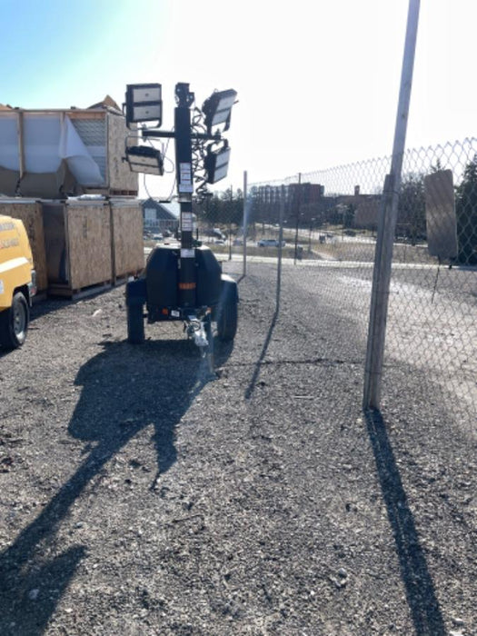 2022 Allmand NLV3GR (4) LED Light Fixture 350W, 23' Vertical Mast, 3kW Prime, Towable, Deep Sea L401, Leveling Jacks, Yanmar T4F 5.8hp