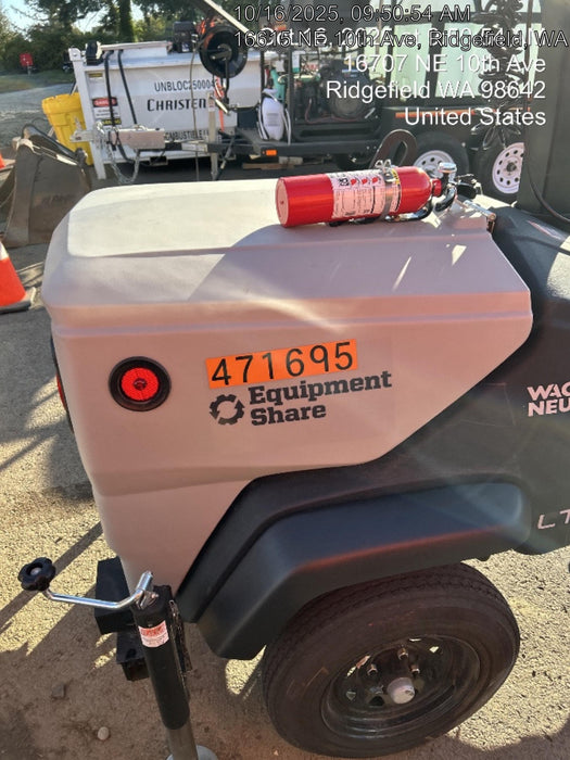 2024 Wacker Neuson LTT4 Diesel, Kohler KDW702, Deep Sea Controller, Auto Start, LED 320W, Bypass Outlet, T3