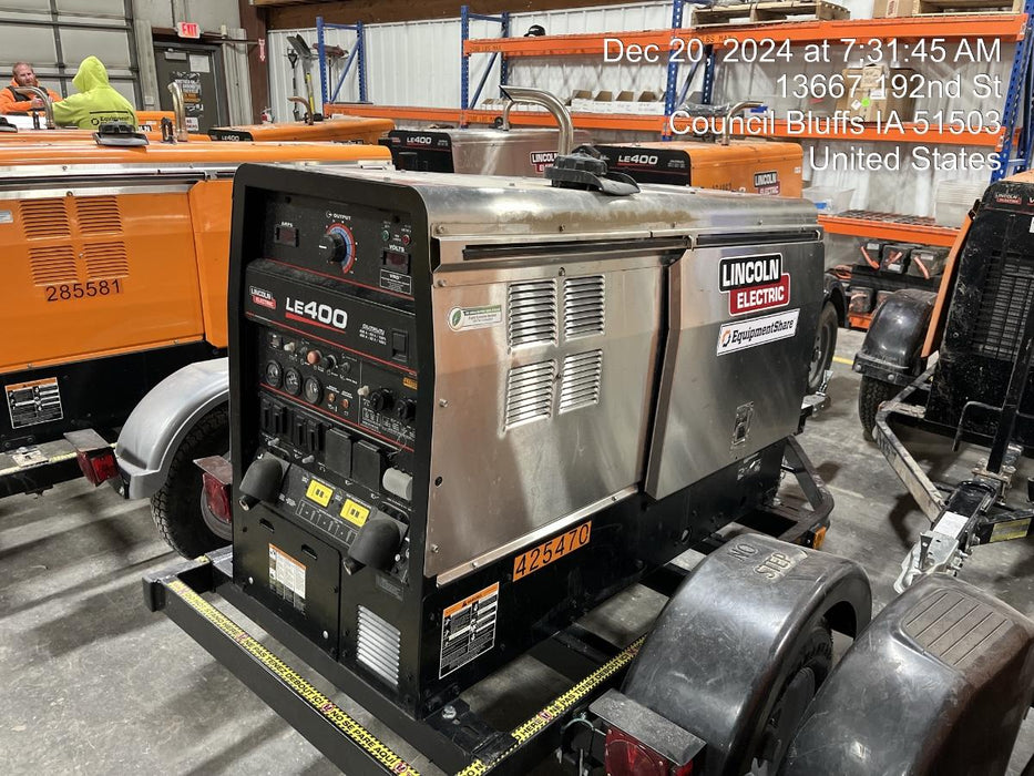 2024 Lincoln Electric LE400 Kubota V1505, Trlr, Cable Rack, Light Kit, ES Decals, T3