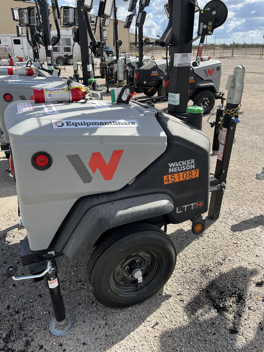 2024 Wacker Neuson LTT4 Diesel, Kohler KDW702, Deep Sea Controller, Auto Start, LED 320W, Bypass Outlet, T3