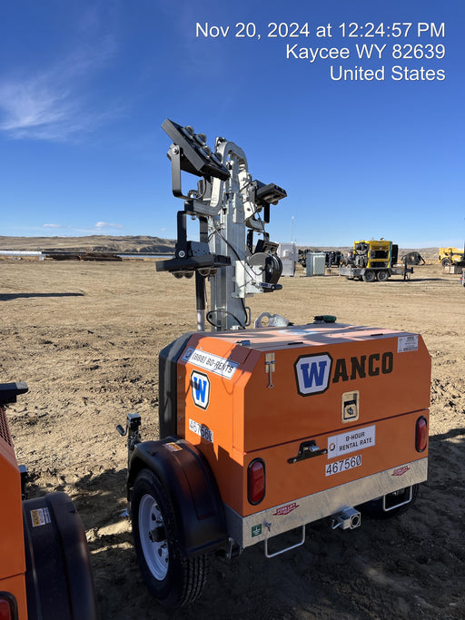 2024 Wanco WLTT-4MM4K Diesel, Deep Sea Controller, Shore Power Plug, Auto Start, (4) 350W LED Floodlights, 4kW Generator, 60 Gal Fuel Tank, 2" Ball, T3