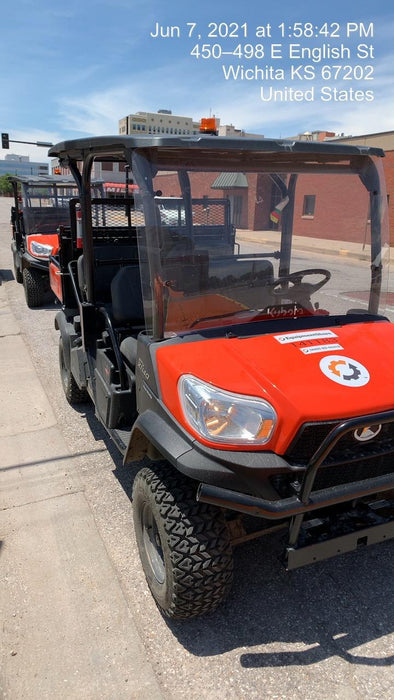 2021 Kubota RTV-X1140W-H Plastic Canopy, Windshield Acrylic Clear, LED Strobe Light, Wire Harness Kit, Back up Alarm