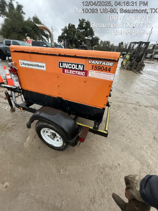 2021 Lincoln Electric Vantage 322 Vantage 322 Ready Pak 3 w/ Decals, ORANGE (includes trailer, cable rack, fender light kit) NO Telematics