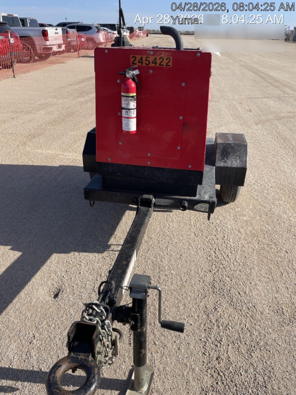 2022 Shindaiwa DGW400MDL Kubota D902 Engine, 23 HP, Dual Op Welder, Wire, Arc, Droop Stick, Tig, and CC Stick Functionality, Simulphase, 3 Phase and 1 Phase Gen Output, Single Axle NB Trlr, Slr Trckl Chrg 12V 12W, Fire Ext
