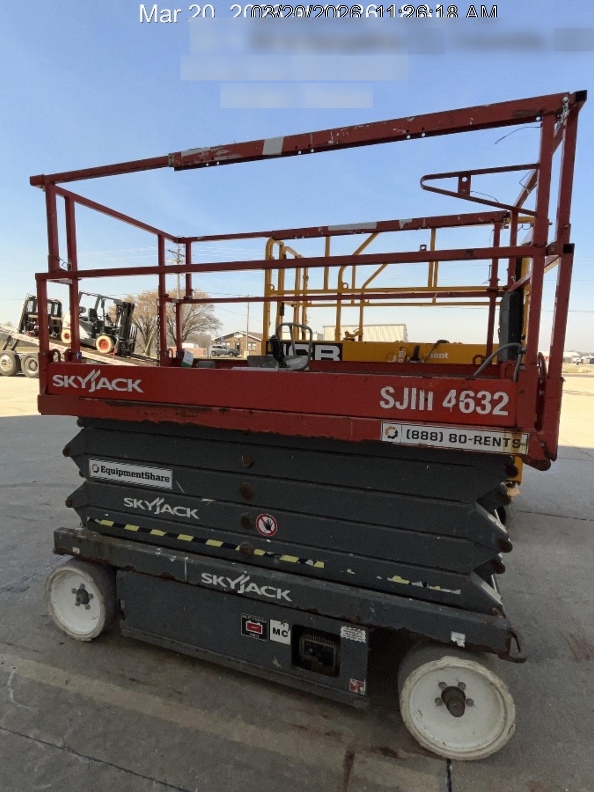 2016 Skyjack SJIII-4632 Standard Rental Specs