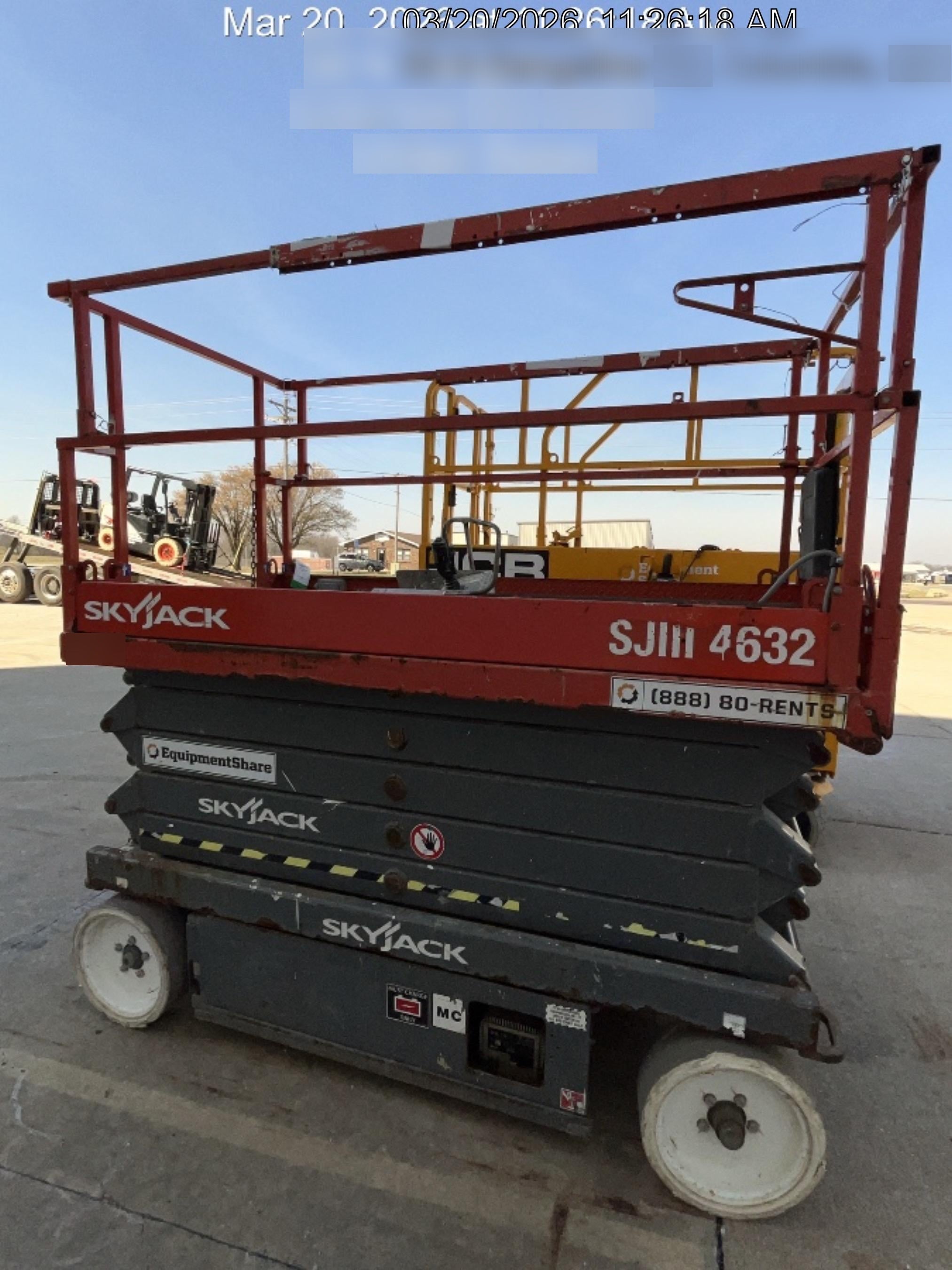2016 Skyjack SJIII-4632 Standard Rental Specs